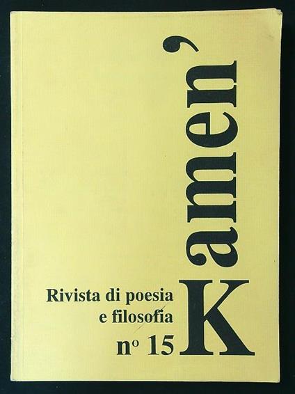 Kamen' n. 15/Gennaio 2000 - copertina