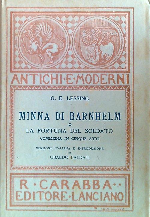 Minna di Barhelm o la fortuna del soldato - G. E. Lessing - copertina