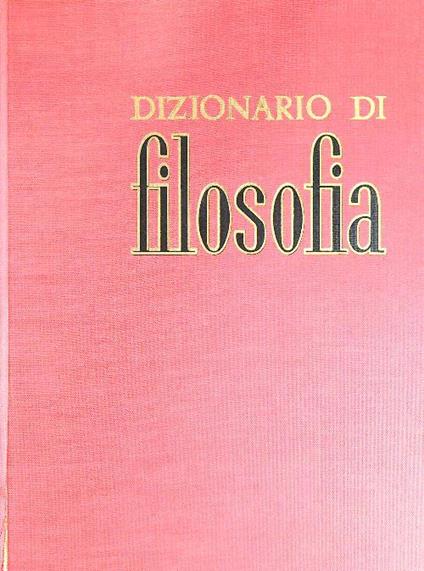 Dizionario di filosofia - Nicola Abbagnano - copertina