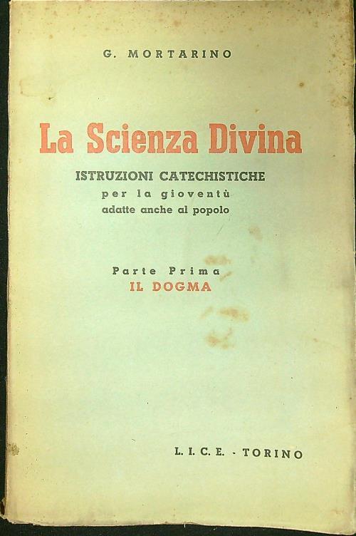 Scienza Divina vol. I - G. Mortarino - copertina