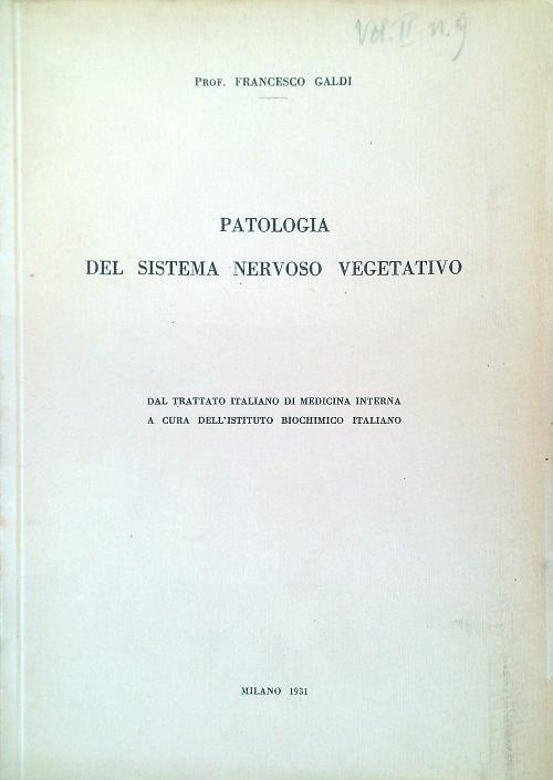 Patologia del sistema nervoso vegetativo - Francesco Saldi - copertina