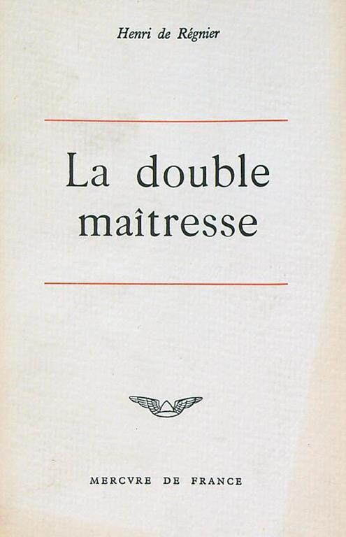 double maitresse - Henri de Regnier - copertina