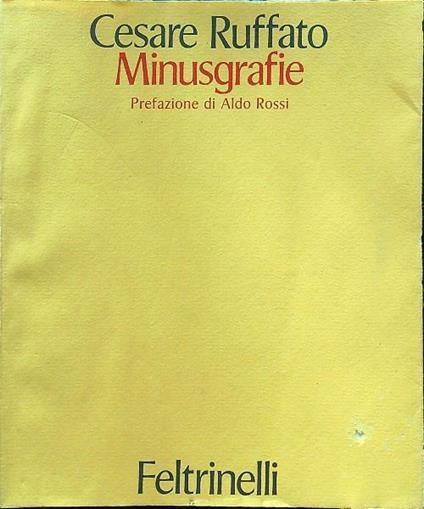 Minusgrafie - Cesare Ruffato - copertina