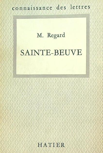 Sainte-Beuve - Maurice Renard - copertina