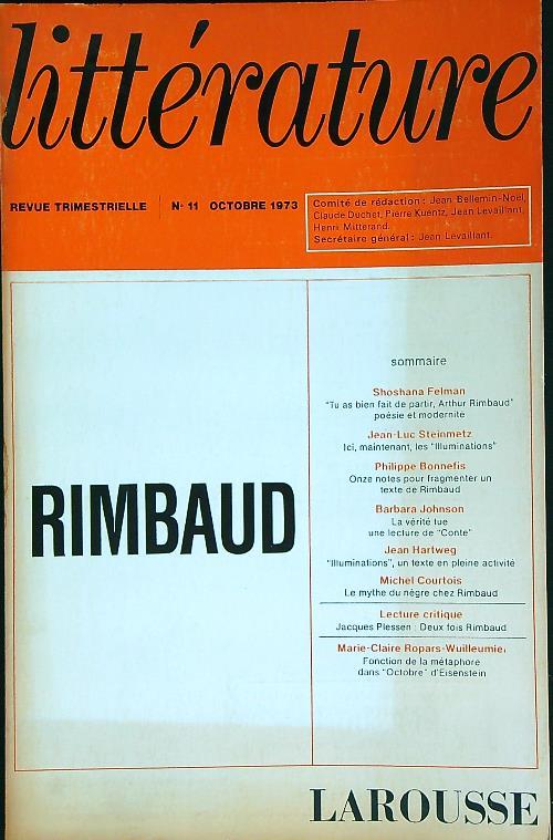 Litterature 11/octobre 1973