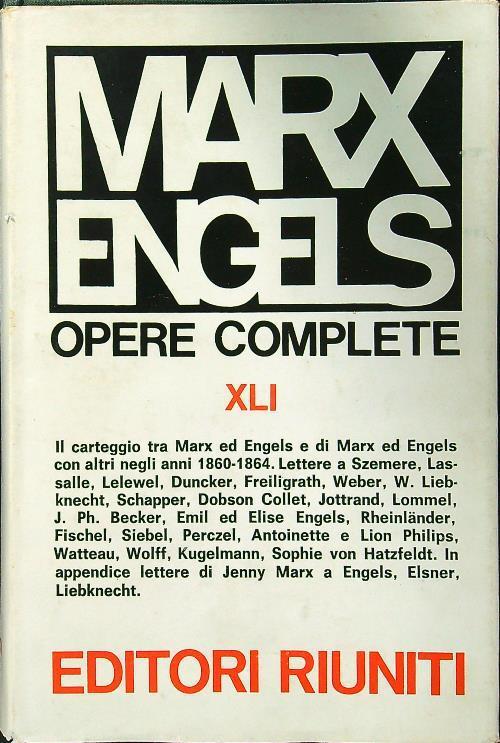 Opere complete XLI - Mar - copertina