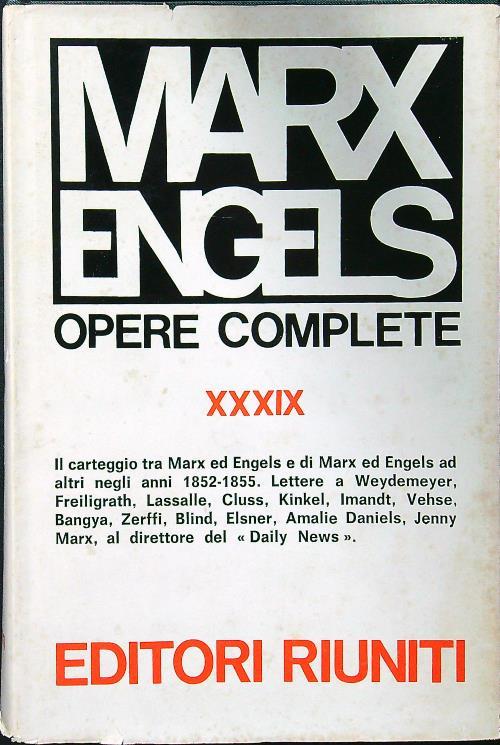 Opere complete XXXIX
