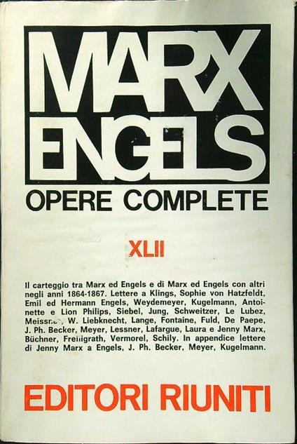 Opere complete XLII - Mar - copertina