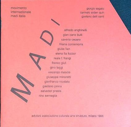 MADI. Movimento internazionale Madi Italia - copertina