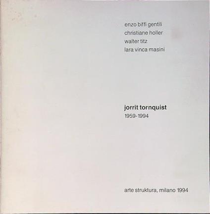 Jorrit Tornquist. 1959 - 1994 - copertina