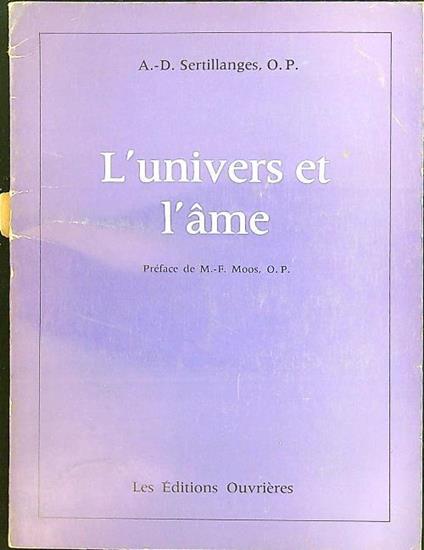 universe et l'ame - A. Sertillanges - copertina