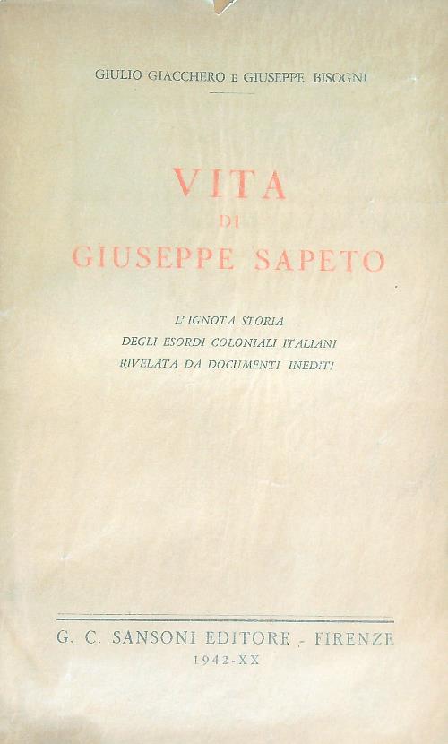 Vita di Giuseppe Sapeto