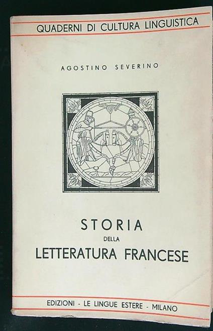 Storia della letteratura francese - Agostino Severino - copertina