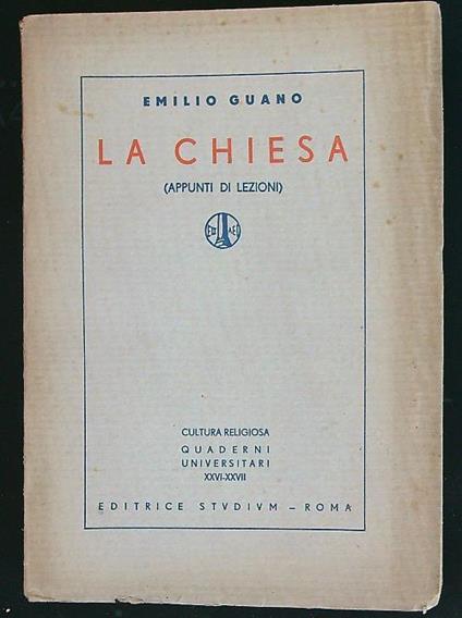 chiesa appunti di lezioni - Emilio Guano - copertina