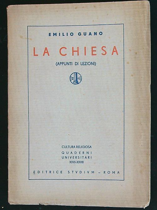 chiesa appunti di lezioni - Emilio Guano - copertina