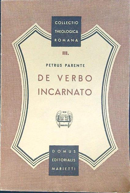 De Verbo incarnato - Petrus Parente - copertina
