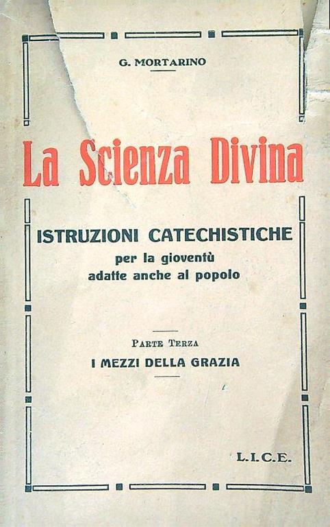scienza Divina - G. Mortarino - copertina