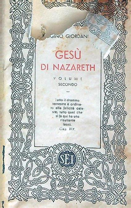 Gesù di Nazareth vol. 2 - Igino Giordani - copertina