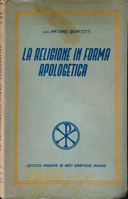 religione in forma apologetica vol III - Antonio Barsotti - copertina