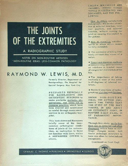 joints of the extremities : a radiographic study