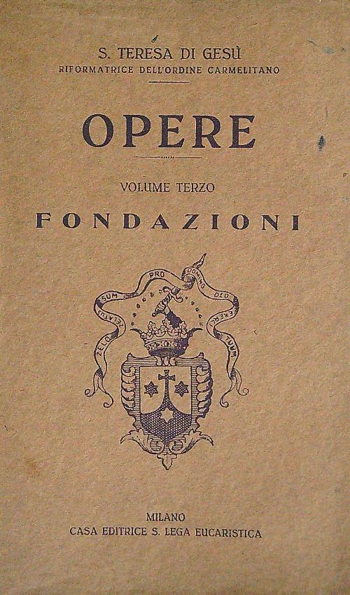 Opere vol. 3 Fondazioni