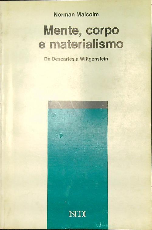 Mente corpo materialismo - Norman Malcolm - copertina