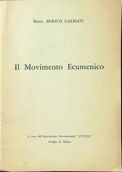 Movimento Ecumenico - Enrico Galbiati - copertina