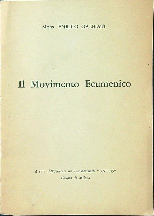 Movimento Ecumenico - Enrico Galbiati - copertina