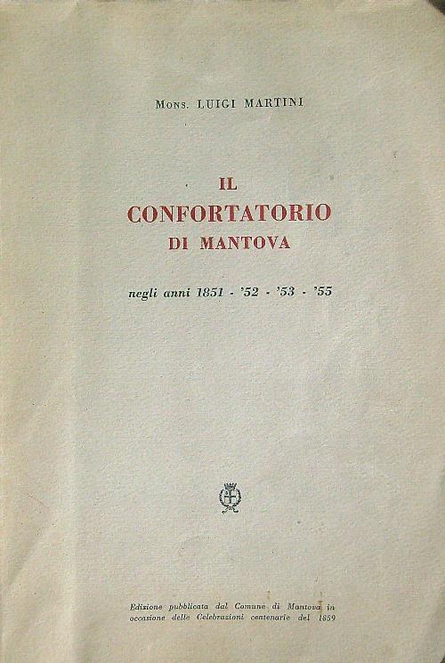 confortatorio di Mantova - Luigi Martini - copertina