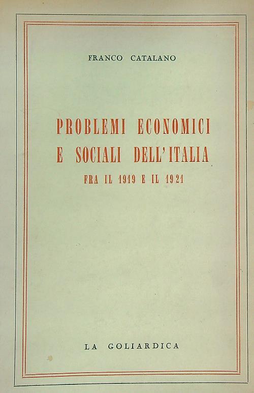 Problemi economici e sociali dell'Italia fra il 1919 e il 1921
