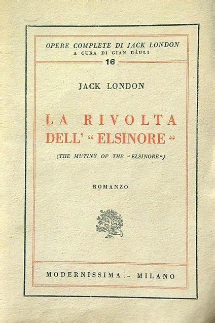 rivolta dell'Elsinore - Jack London - copertina