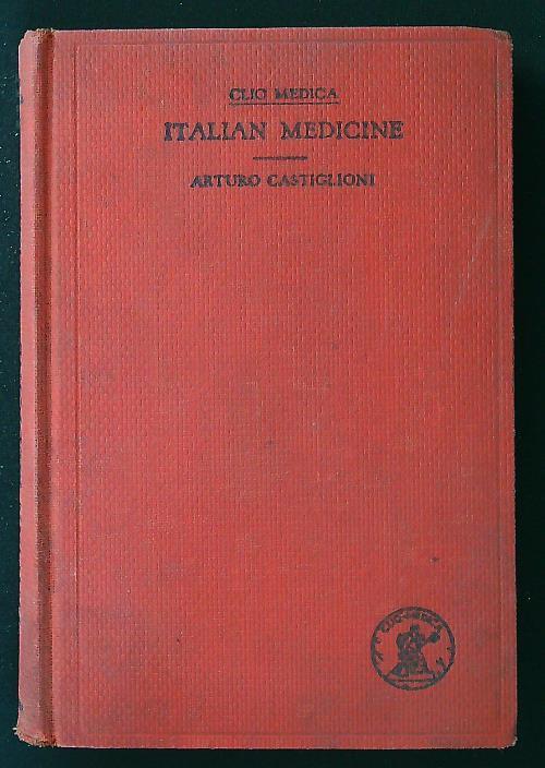 Italian Medicine - Arturo Castiglioni - copertina