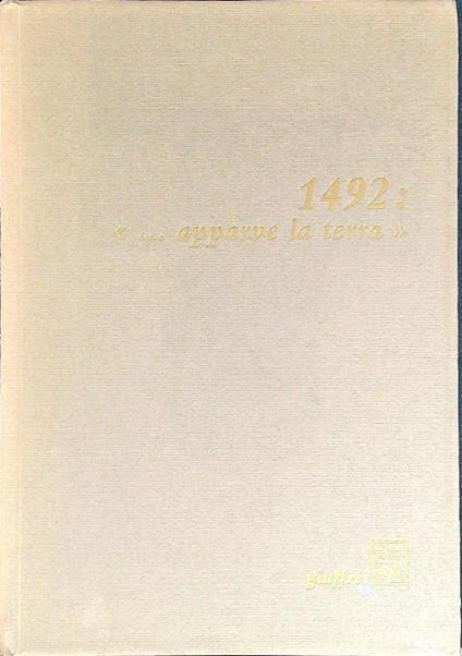 1492: ... apparve la terra - copertina