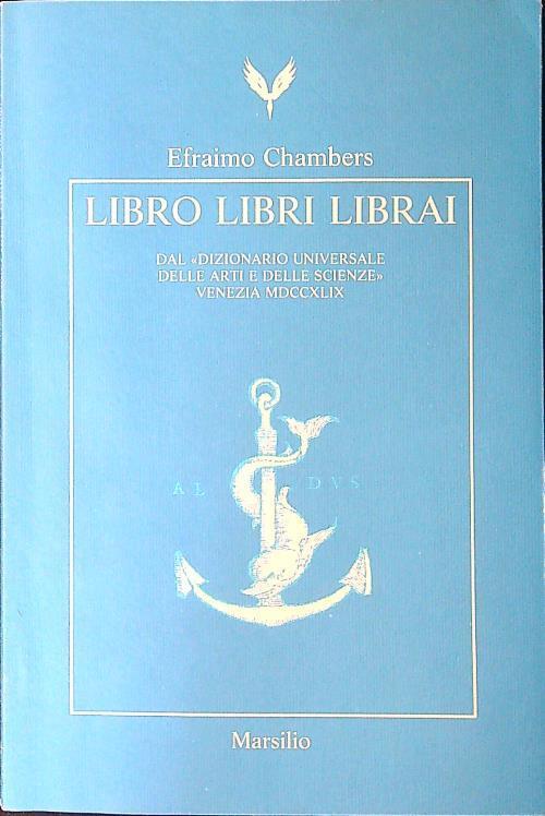 Libro libri librai - Efraimo Chambers - copertina