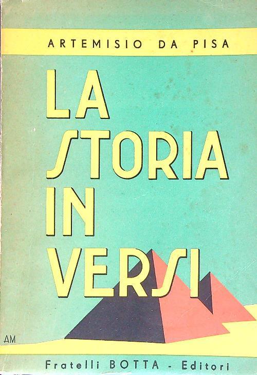 Storia in versi. vol 1 - Artemisio Da Pisa - copertina