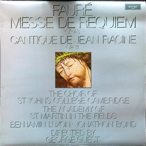 Faure' messe de requiem op.48 Cantique de Jean Racine op.11 vinile - copertina