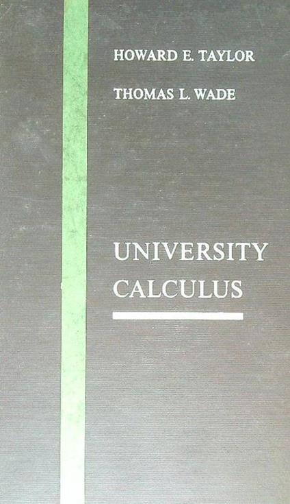 University calculus - Howard Taylor - copertina