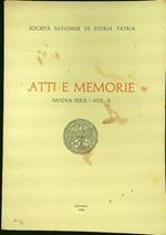 Atti e memorie Nuova serie vol. II