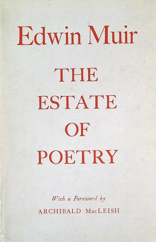 The estate of poetry