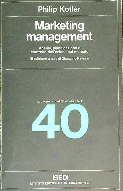 Marketing management - Philip Kotler - copertina