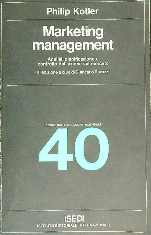 Marketing management - Philip Kotler - copertina