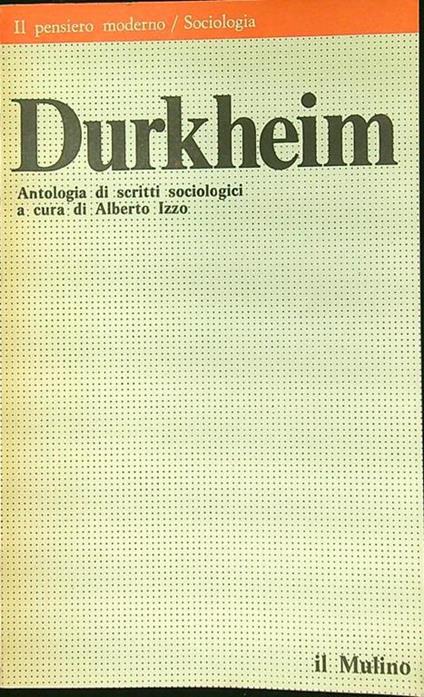 Durkheim - Alberto Izzo - copertina