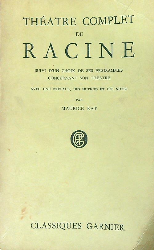 Theatre complete de Racine