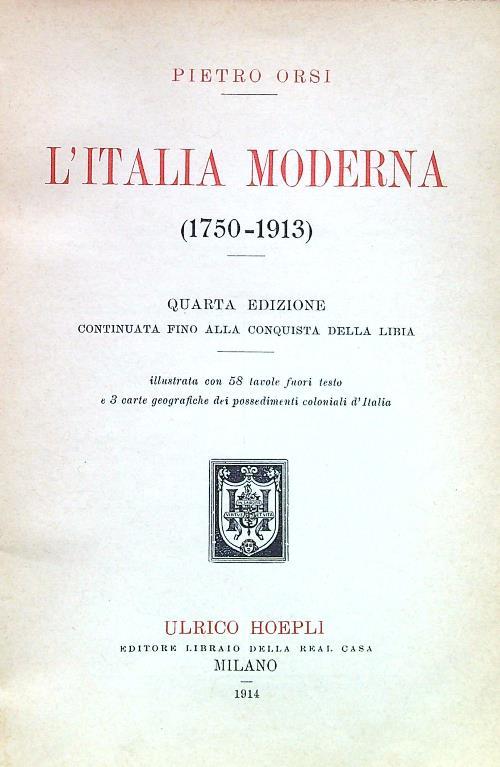 L' Italia moderna (1750-1913)