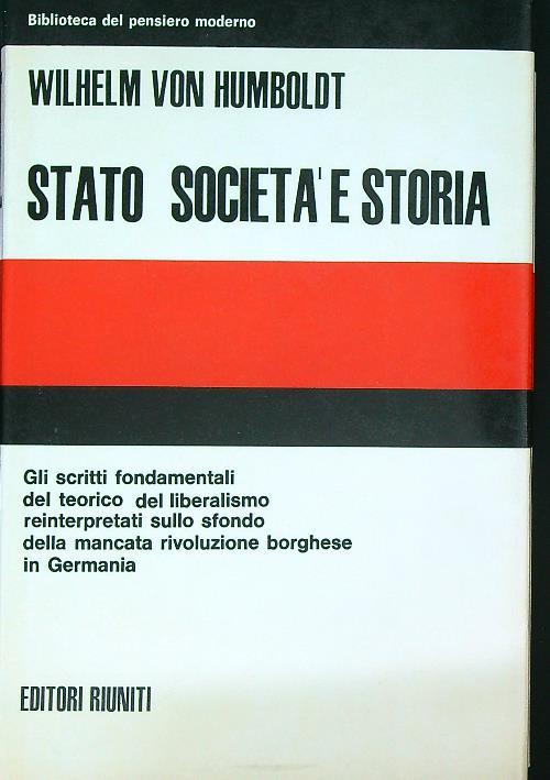 Stato, società e storia