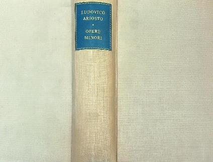 Opere minori - Ludovico Ariosto - copertina