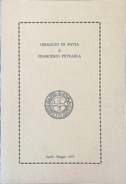Omaggio di Pavia a Francesco Petrarca - copertina