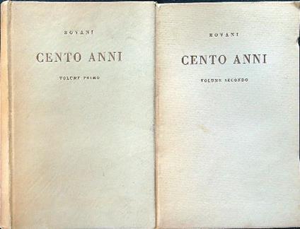 Cento anni - Giuseppe Rovani - copertina