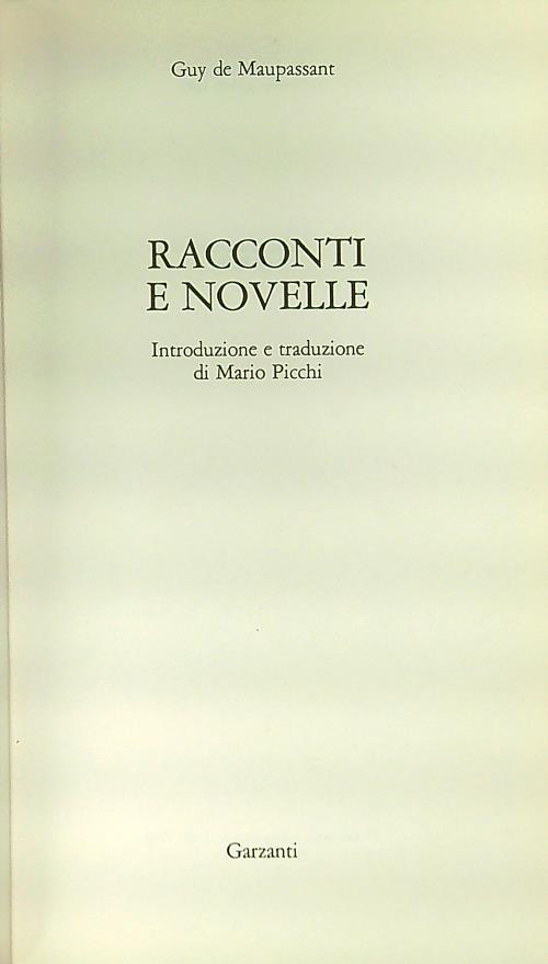 Racconti e novelle