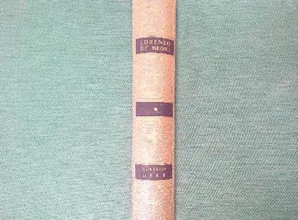scritti scelti - Lorenzo de' Medici - copertina